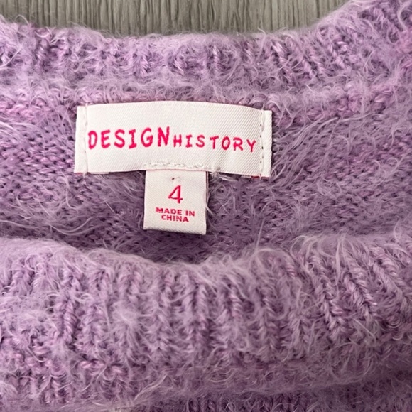 Toddler Girls Design History Sweaters, Fuzzy Purple Unicorn Size 4 - Picture 5 of 9
